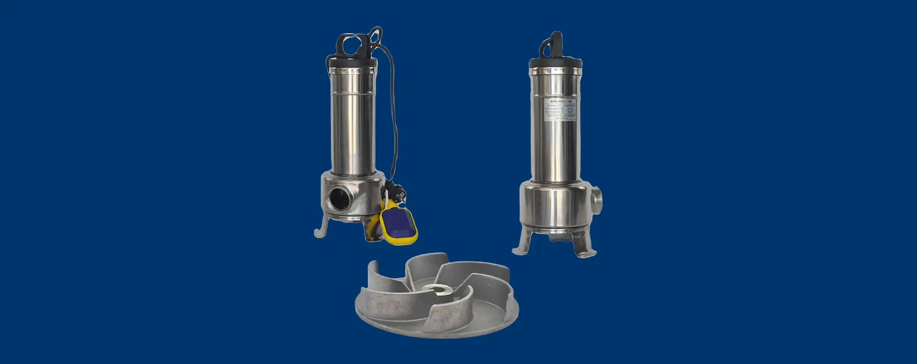 Pompy zatapialne WQ ze stali nierdzewnej AISI 304 z wirnikami typu VORTEX